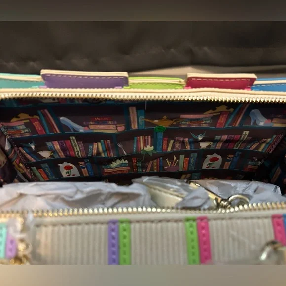 NWT. Loungefly Stitch Shoppe Disney Princess Books Volume 2 Crossbody Bag. - Picture 7 of 10